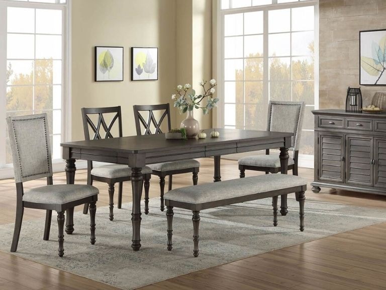 Steve Silver Linnett 6 Piece Dining Set LT500M7PC Wenz Home Furniture Green Bay WI